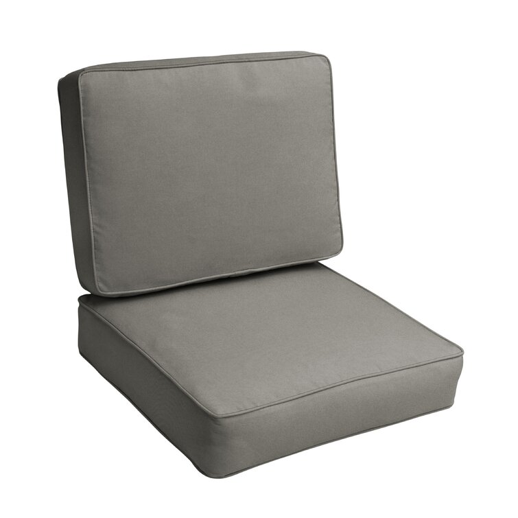 Deep Seating Foam Back Chair Cushion Set, 24 x 27 x 5 Seat and 24 x 21  x 3 Back, Sunbrella Solids