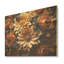Tournesols ornés d'accents dorés - Art de tournesols sur bois de pin naturel-101406279