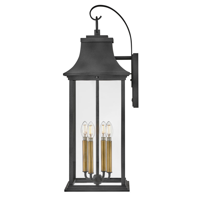 Adair 4-Light Outdoor Wall Mount Coach Lantern - Aged Zinc