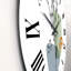 Fleurs abstraites sur formes minimalistes II - Horloge murale moderne-60329415