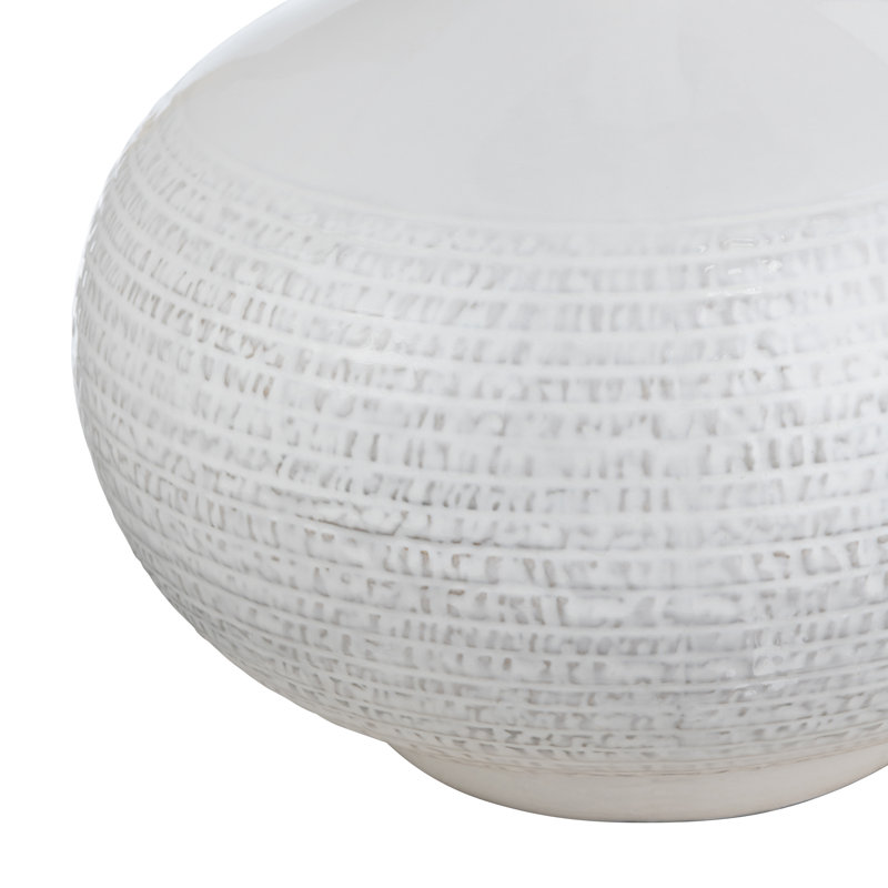 28.25" Ceramic Table Lamp With White Shade