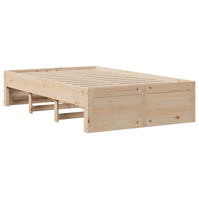 Lagarde Solid Wood Storage Bed, Small Double (4'), Wax Brown
