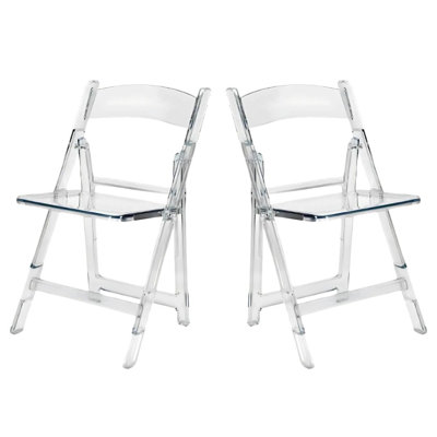 Clear Resin Folding Chair by Chivari