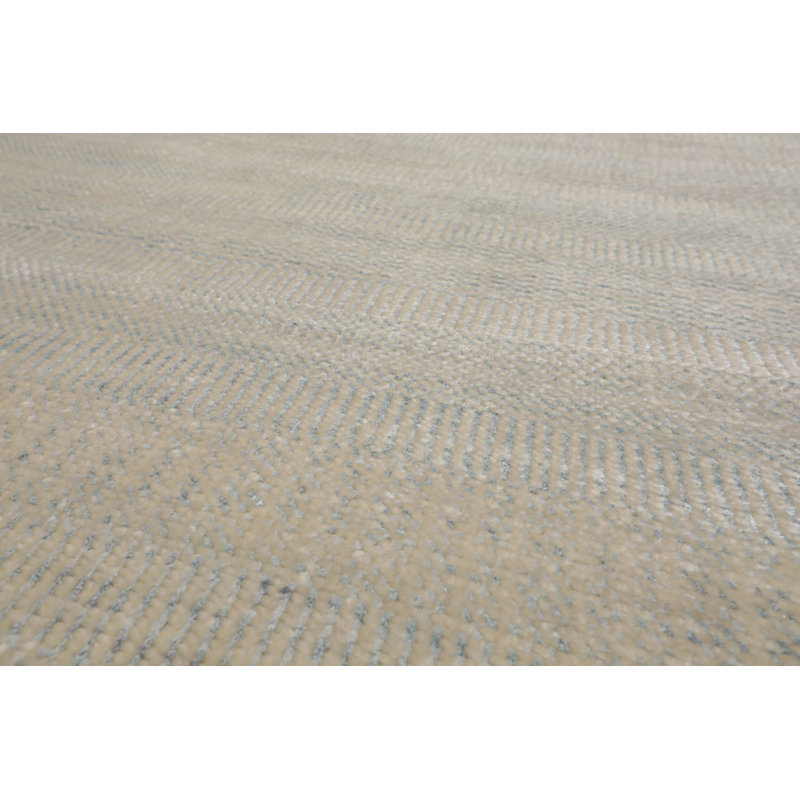 Tapis beige noué à la main, Rectangle 10 pi x 14 pi