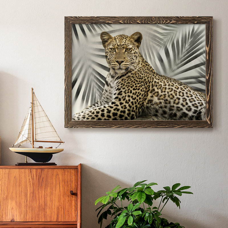 Boho Cheetah, reproduction d'art sur toile, Noyer, H 18 po x l 26 po x P 1,5 po