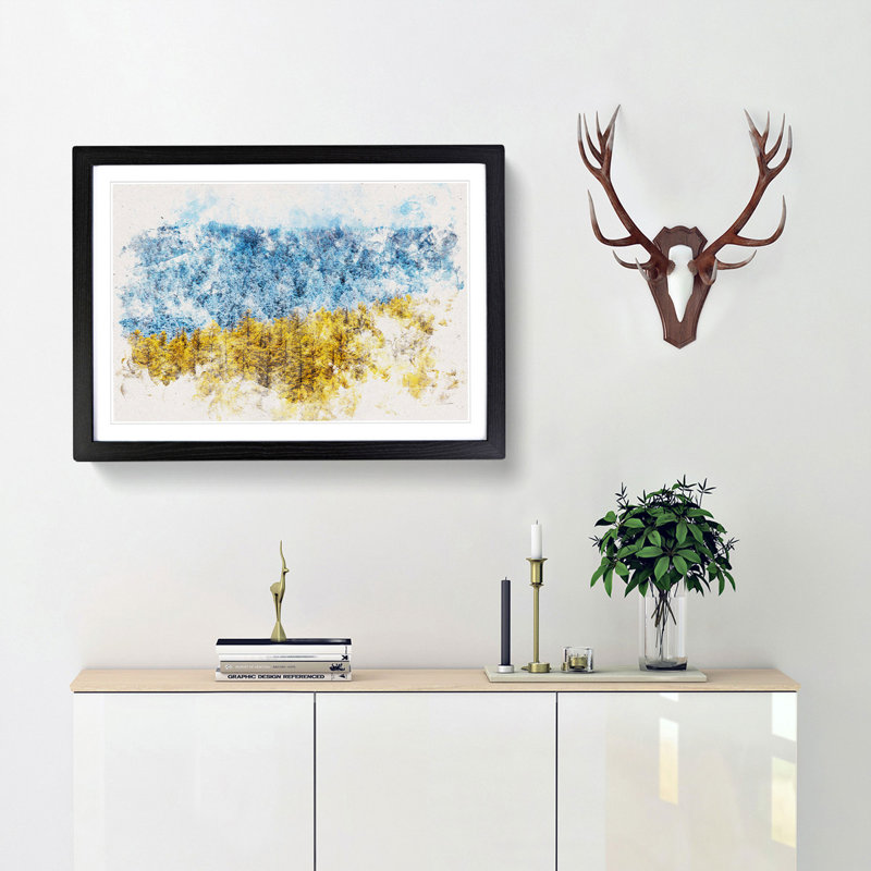 The Two Forests - Picture Frame Painting Print, 24cm H x 33cm W x 2cm D, Black Framed