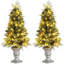 Arbre de Noël artificiel en cachemire vert 4 pi avec 200 lumières DEL et pommes de pin