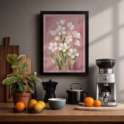 Primrose Bouquet Botanical - Framed Print