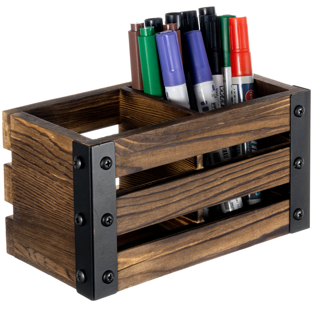 Adeswara Magnetic Wood Pen Holder Millwood Pines