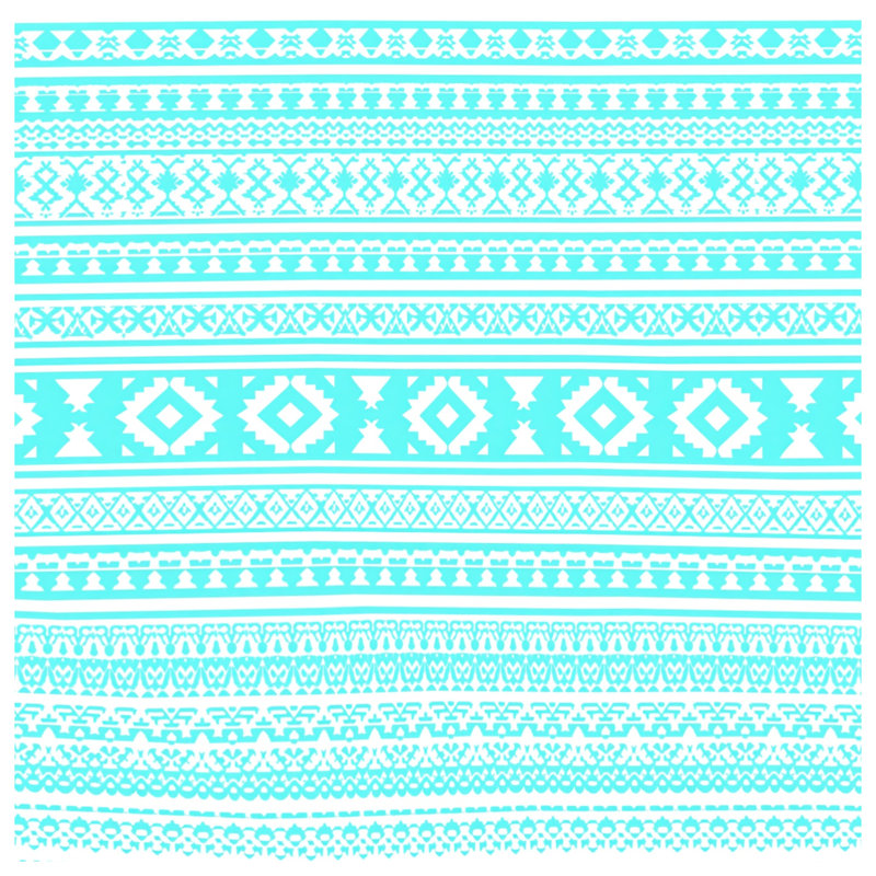 Housses de couette à motifs géométriques turquoise, Twin