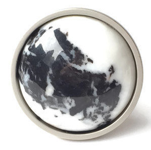 Mushroom Knob, Satin Nickel/Black/White