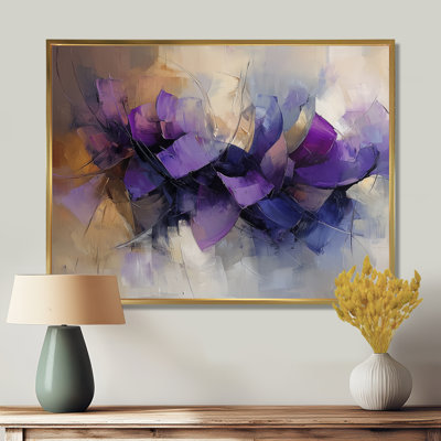 Chertsey velours couronne de lavande, peinture abstraite I - couronne, art mural