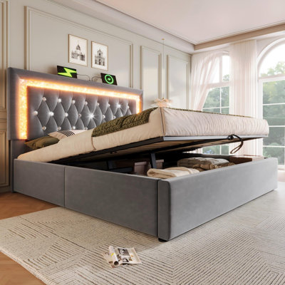 Upholstered Ottoman Storage Bed