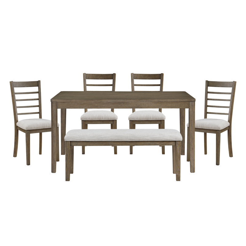 Montelongo 6-Piece Solid Wood Counter Height Dining Set