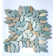 Flower Petal Sea Natural Pebbles Mosaic Color Spring 12"x12" Intl Floor and Wall Tile