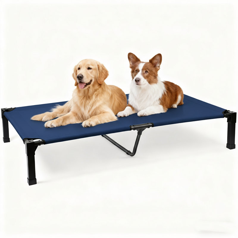 Lit pour chien Cooling Elevated, H 9,3 po x l 60 po x P 36,1 po, Marine