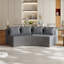 Canapé modulaire incurvé en velours Corduroy-832452912