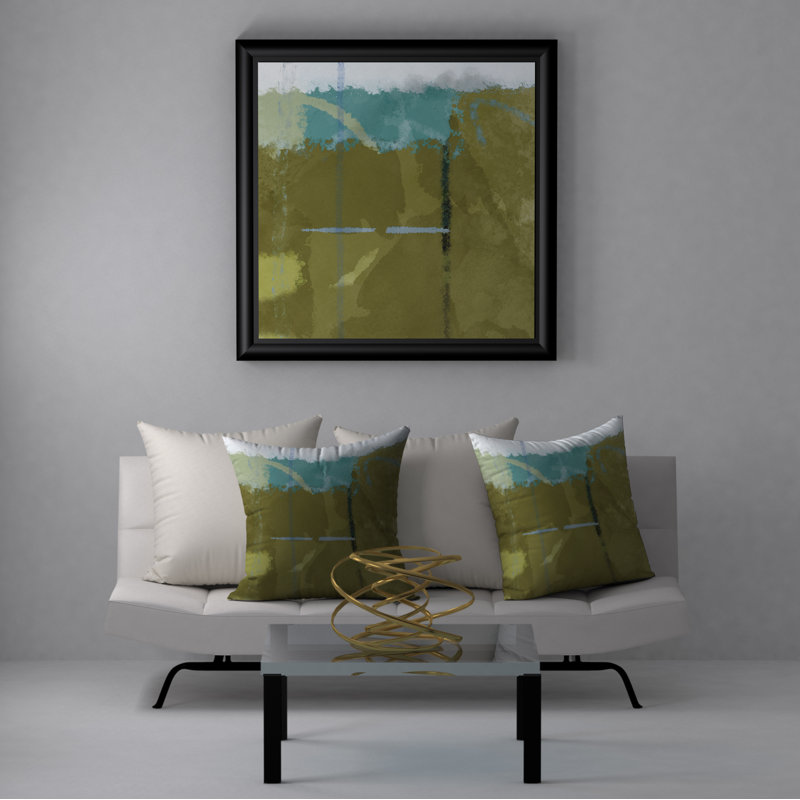 Abstract Reversible Throw Pillow, 20" x 20"