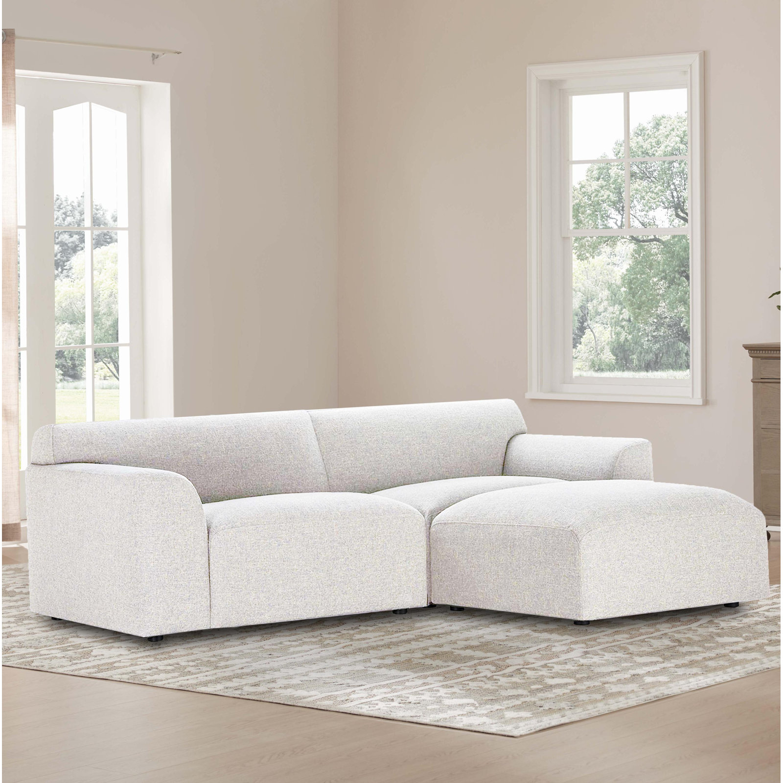 Morell Modular Sectional, Nathan Wheat Tweed