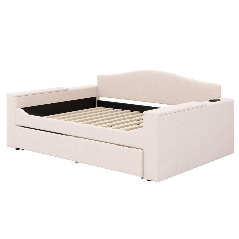 Upholstered Daybed, Full, Beige