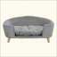 Elevated Dog Bed Frame For Small Dog, Corduroy Pet Couch Bed With Rubber Wood Legs And Supportive Foam, Easy Assembly-1592567775