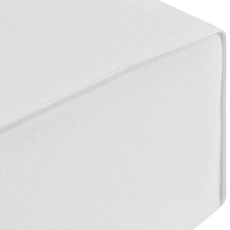 Mingle Performance Vegan Leather Ottoman by Modway, White Faux Leather