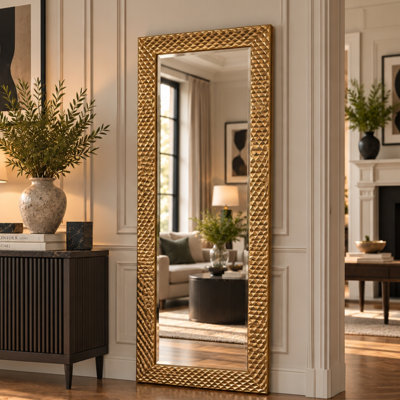 Diamont Tall Framed Bevelled Mirror