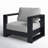 Hoyt 37.40” Outdoor Aluminum Armchair-940330891-970786424