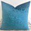 Abstract Teal Square Cushion Cover