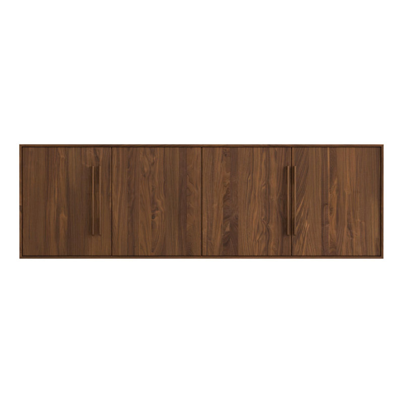 Exeter Media Console, Natural Walnut, 29.88"H x 79.13"L x 19"W