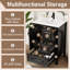 Meuble-lavabo noir élégant avec lavabo, tiroirs à fermeture en douceur et armoire pour un rangement efficace et une conception élégante