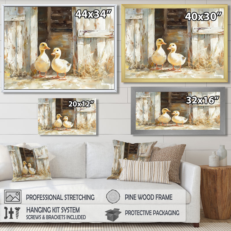 «Dreion Ducks Portrait At The Farm I - Duck», art mural, Reproduction encadrée d'une seule photo, Noir, noir, noir, noir