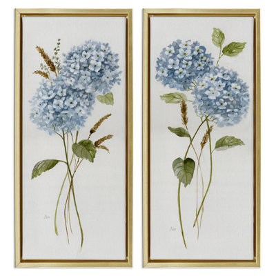 Ensemble de 2 toiles flottantes Blue Hydrangea