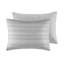 4 pièces d'édredon pour lit double / grand lit gris avec pinces, coffre-fort, 2 taies décoratives, lavable à la machine, motif tissé et coussin décoratif, preuve, étiqueté, avec motif