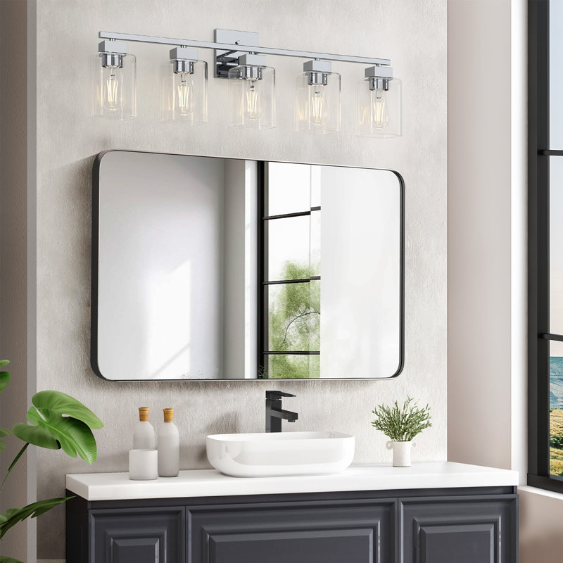 Hartshorn Vanity Light, Polished Chrome, 5 Lights