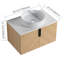 30" Single Wall-Mounted Bathroom Vanity Set With Art Sink , Floating Vanity With 2 Soft Close Doors-1803446534