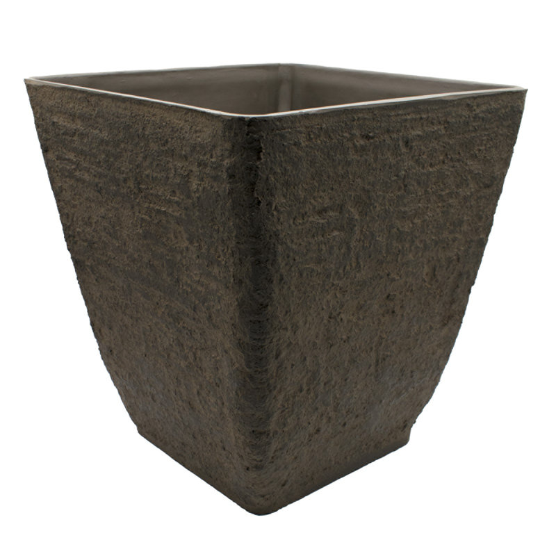 Waqaar Pot Planter, Falcon Brown, 16.75" H x 15" W x 15" D