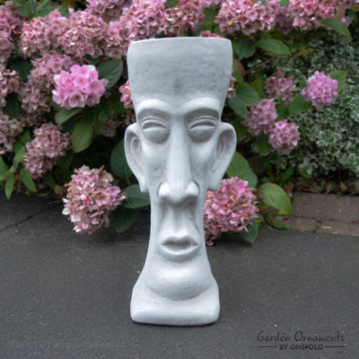 Mak Handcrafted Stone Outdoor Statue Planter