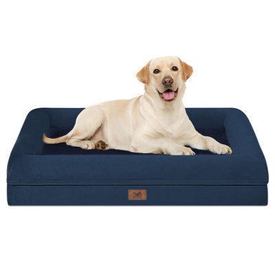 Lit orthopédique XL pour chiens de très grande taille Waterprood | Support de traversin à 360 degrés, mousse de caisse, doublure imperméable, fond antidérapant, housse lavable à la machine, 41 po x 29 po