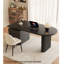 Bureau en bois massif noir pur Minimalist Modern-110907427