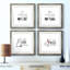 Cadre photo, ensemble d'art textuel sur papier