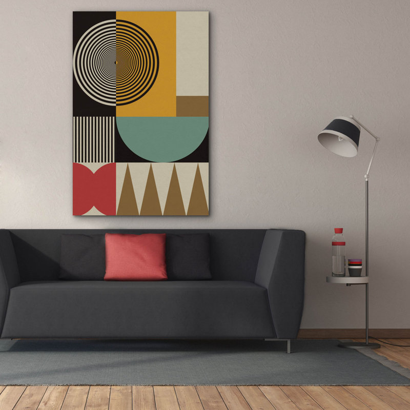«Epke Abstract Geometric 12», reproduction sur toile tendue, H 60 po x l 40 po x P 1,5 po