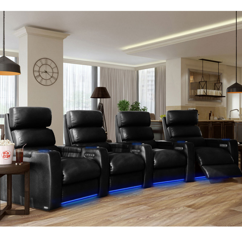 Rangée de cinéma maison Dream HR Series (rangée de 4), Rouge luxueux