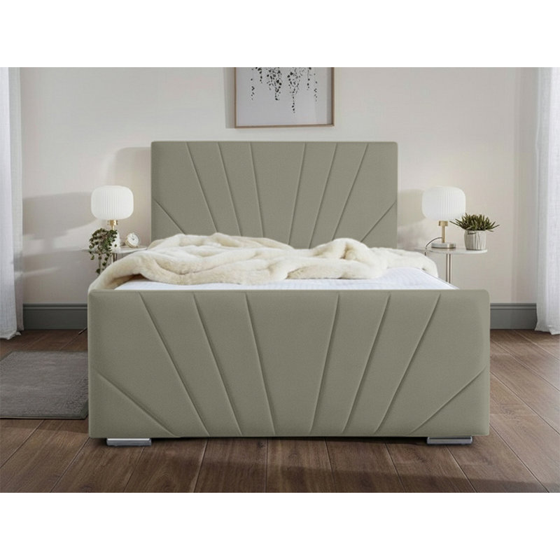 Ebenezer Upholstered Bed Frame, Single (3'), Asphalt