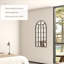 Aaren Modern Arch Window Wall Mirror for Living Room Bedroom, 110x65cm, Black