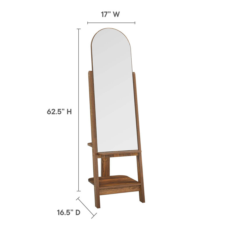Miroir debout Ascend par Modway, Noyer