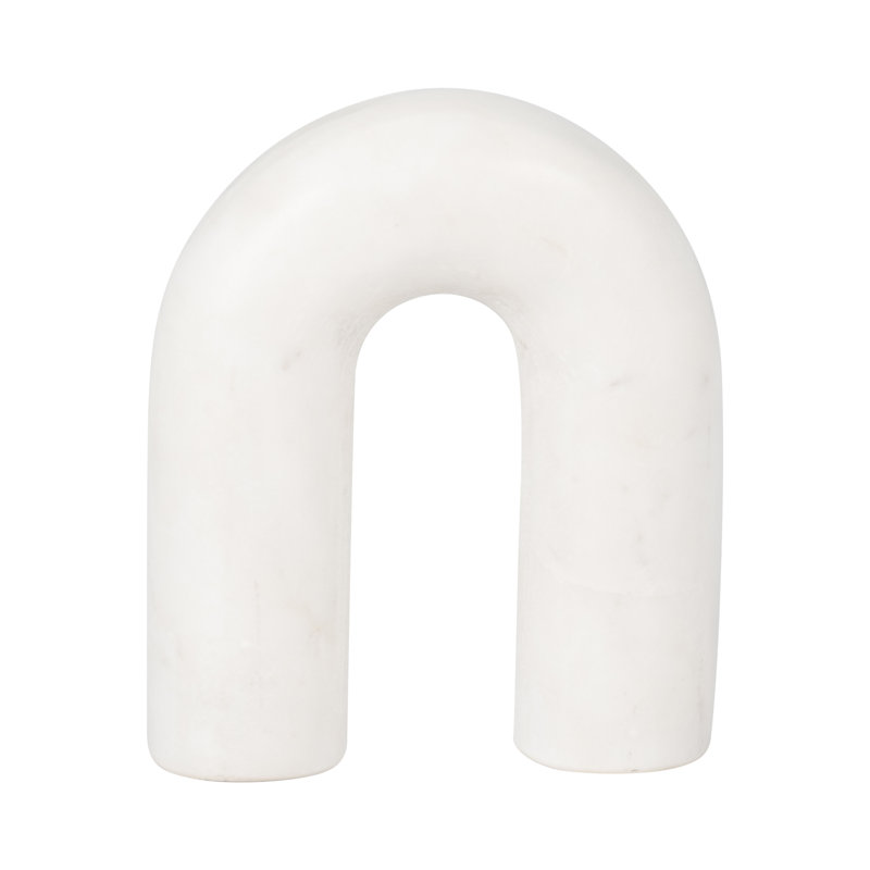 Leifsson Handcrafted Marble Horseshoe Tabletop Decorative Object, 6" H x 5" W x 2" D