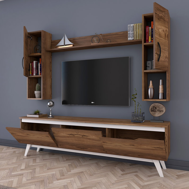 Pacjo TV Stand for TVs up to 55", Walnut