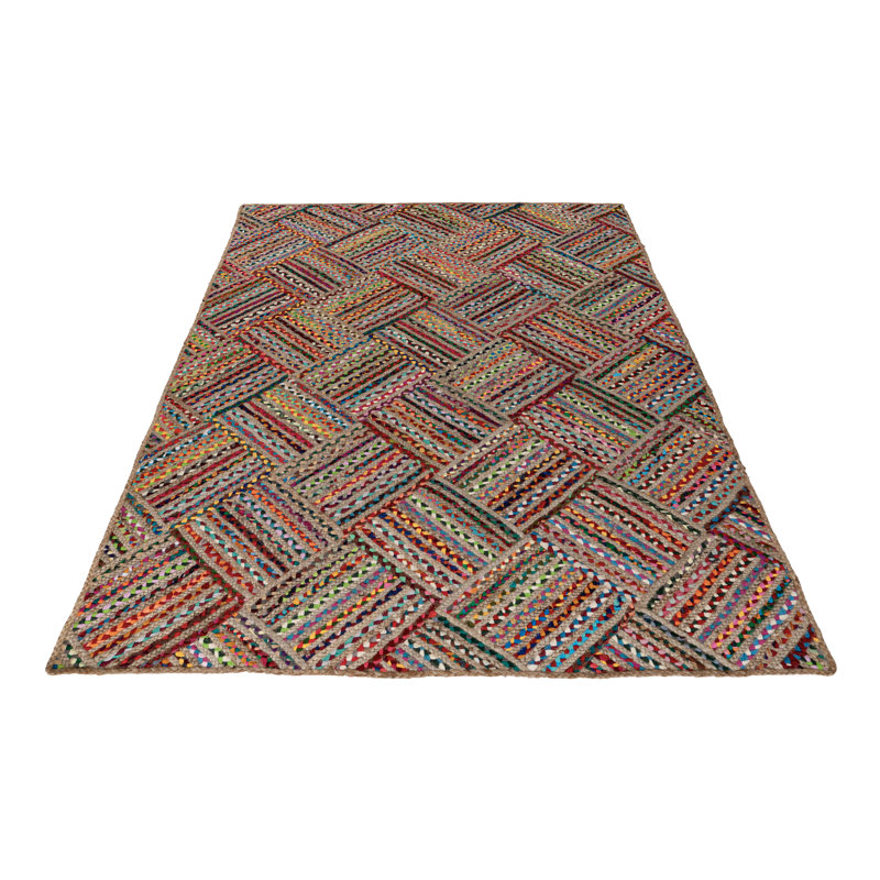 Adaiya Chequered Area Rug, Rectangle 80 x 150cm