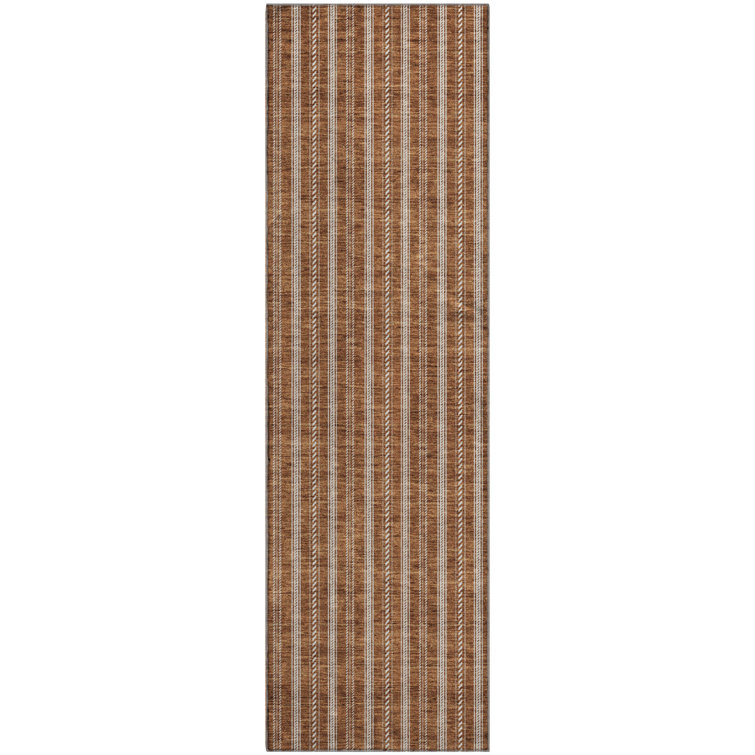 Premium Machine Washable Prisco Terracotta Rug